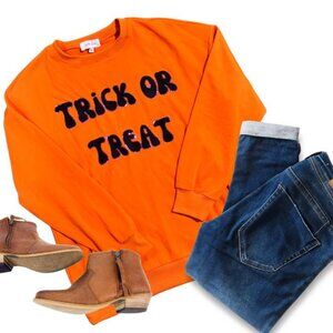 Orange Jess Lea Trick or Treat Sweatshirt